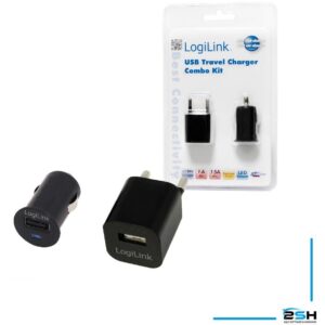 USB Travel charger combo kit logilink