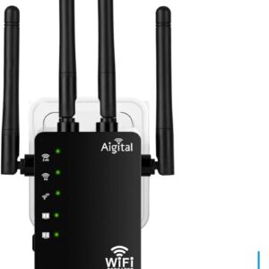 Répéteur Wi-Fi PIX-LINK amplificateur de Signal d'extension de portée WLAN 4 antennes externes 2.4GHz haute vitesse jusqu'à 300 Mbit/s