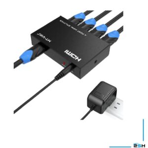 1x4 Splitter HDMI, Répartiteur HDMI 3D 1 Entrée 4 Sorties Distributeur HDMI
